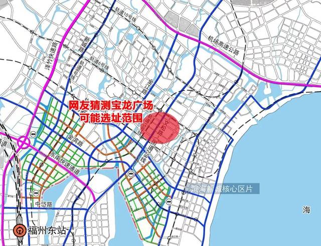 从网友猜测来看,未来宝龙广场很可能选址在滨海新城文松路附近,这个