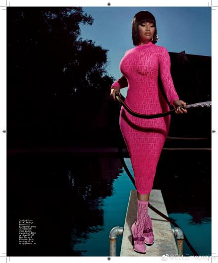 主题是《看nicki minaj征服时尚圈》,以超级热辣的身材完美驾驭死亡