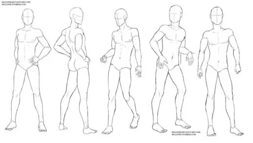 畢業設計系列1500例男女童服裝人體線稿素材免費送