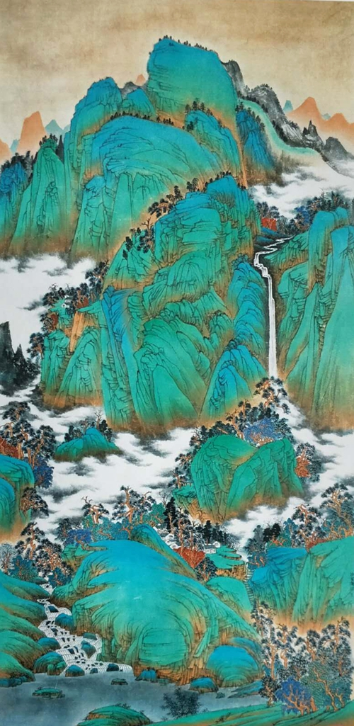 2019当代书画名家"贺中秋"——画家马治富_山水