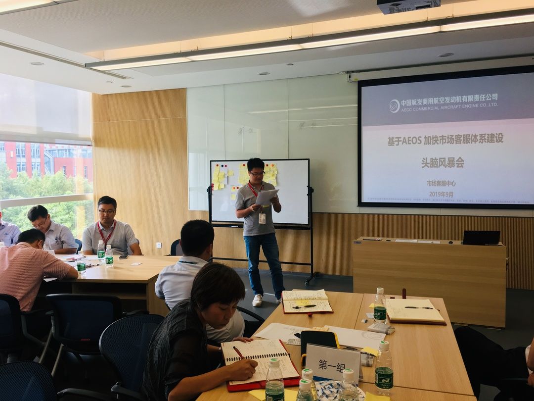 小组讨论本次头脑风暴会议分五个小组开展,讨论了市场客服体系的顶层