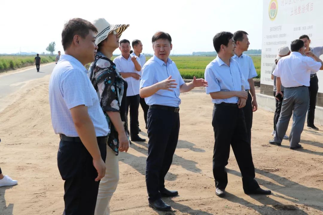 河口区政府党组成员,副区长徐文棠以及义和镇主要负责同志陪同调研.