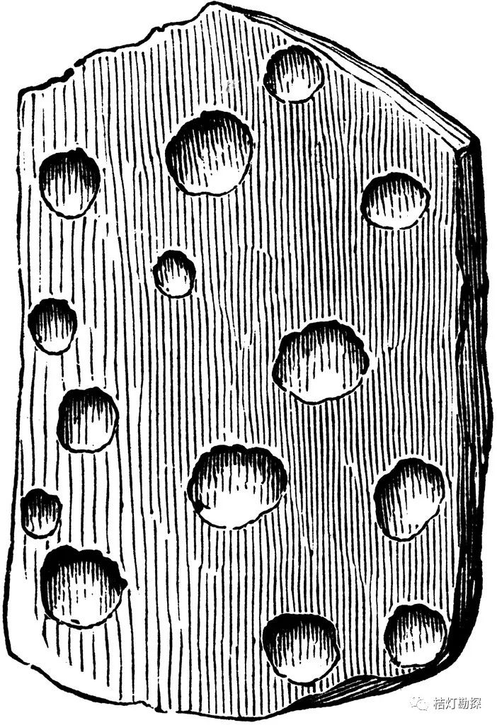 雨痕13松脂岩显微切片,显示树突状晶体.