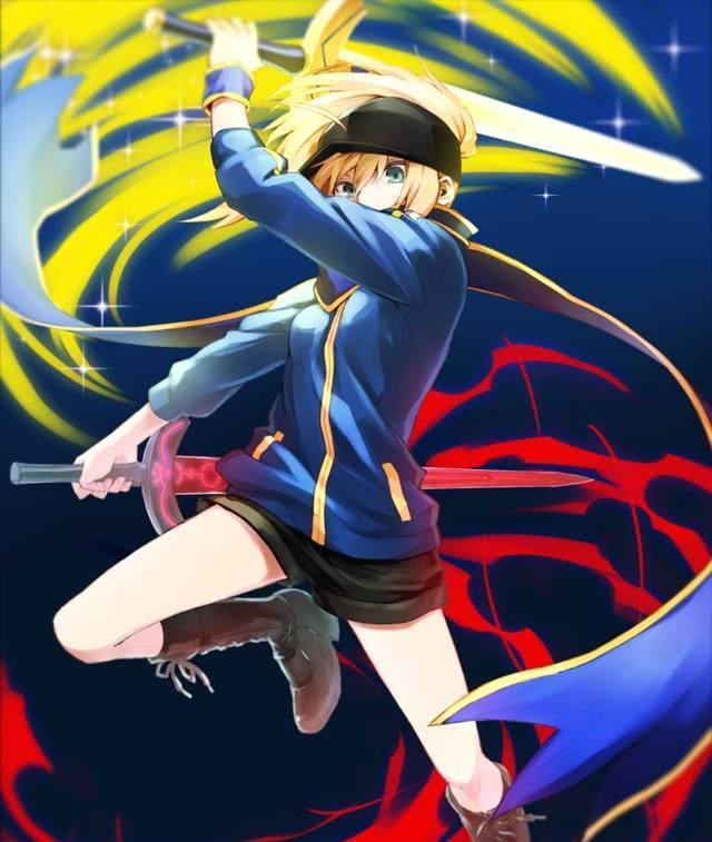 fate系列图集:手持双剑的吾王好帅啊!