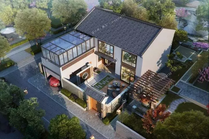 7款带院子的二层小别墅庭院假山花池凉亭这才是中国农村适合建的房子