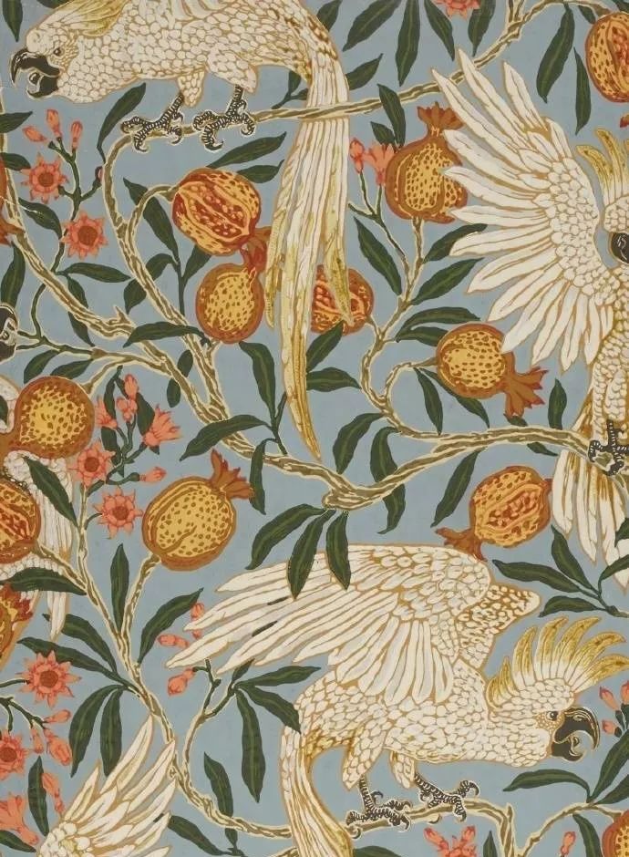 花草纹样鲜艳的渲染下生命力在迸发