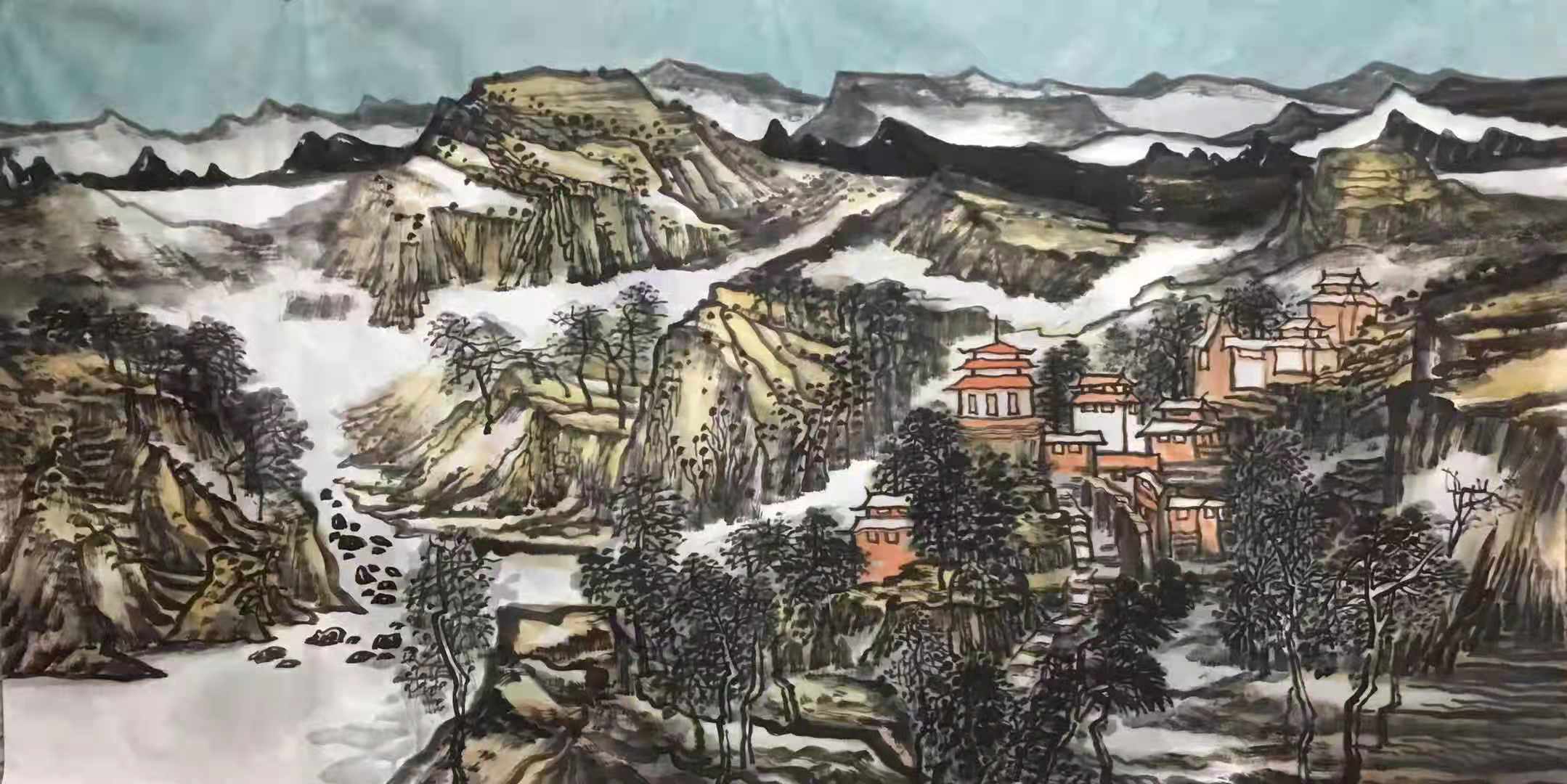 中国画名家画家姚厚武山水画欣赏