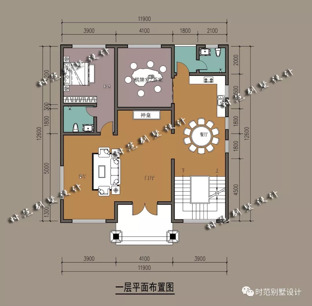 11x12米三层别墅户型图图片