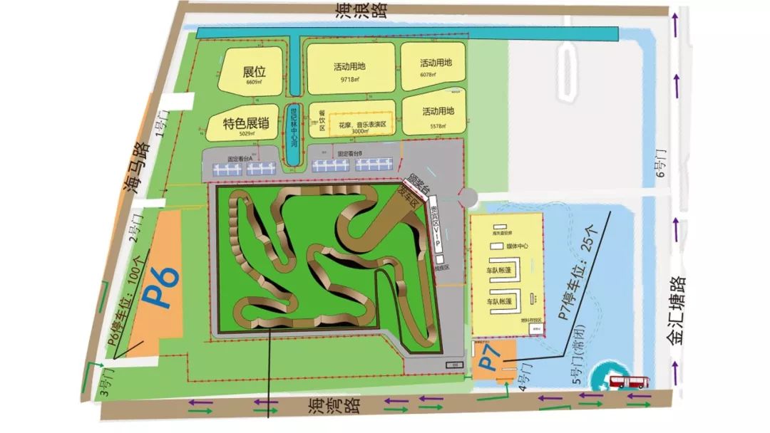 这里在提醒一句,目前所有导航上的"上海国际越野赛车场"都是在p7的