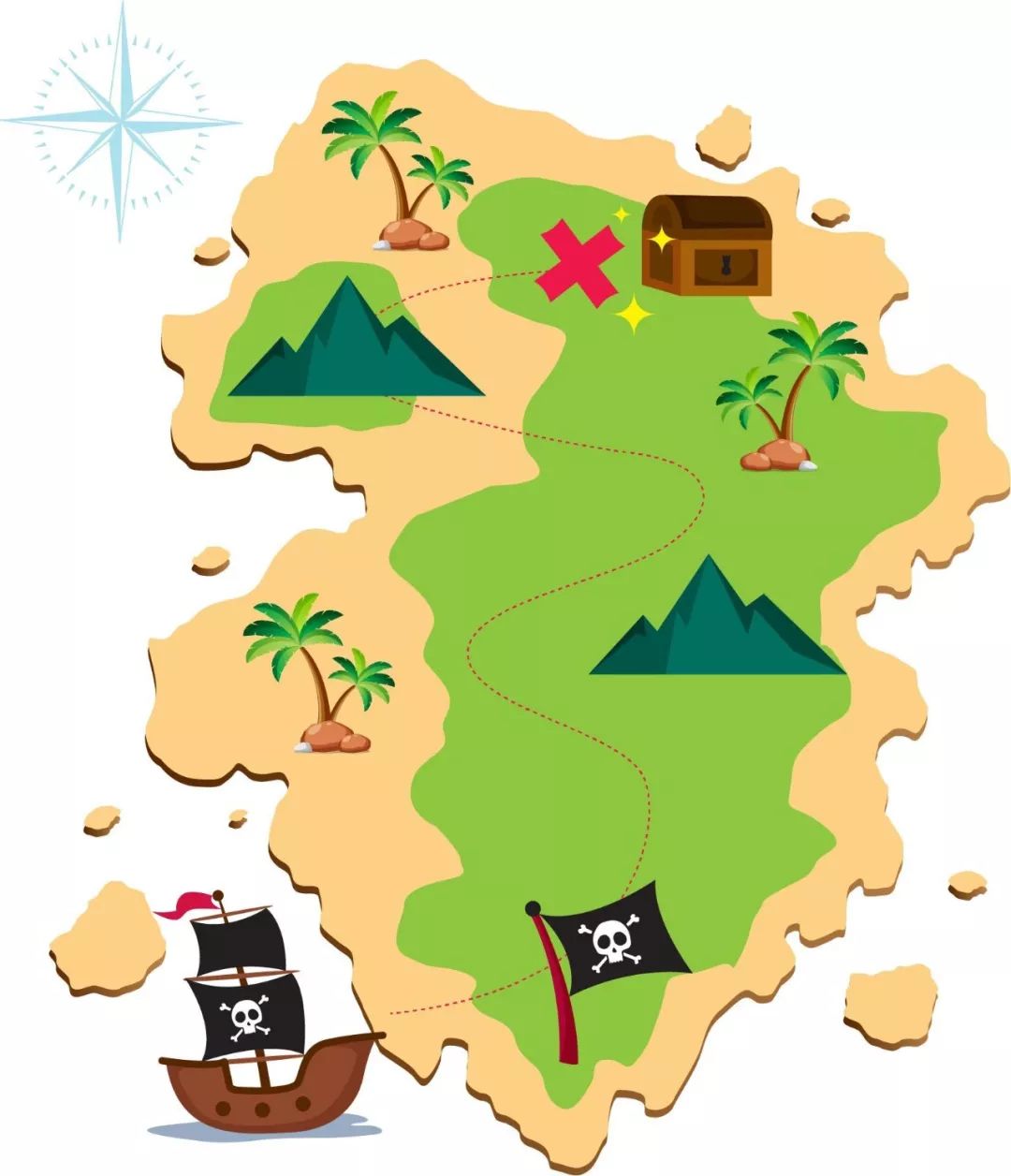 每支队伍在规定时间内根据藏宝图所示的路线商家,从商家店内寻找并