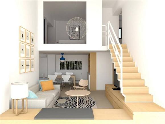 做出来的空间就会显得压抑,很影响居住的舒适单独,标准的loft公寓层高