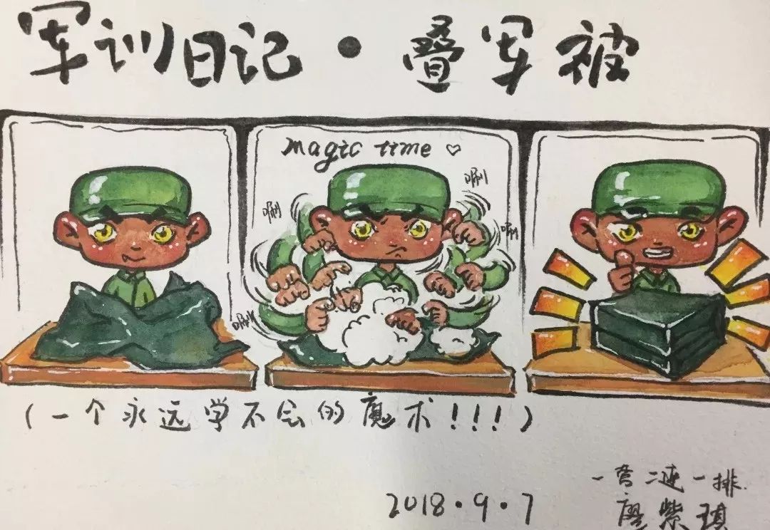 美術生們就是這麼優秀他們的軍訓手賬引起網友們滿滿的回憶潮