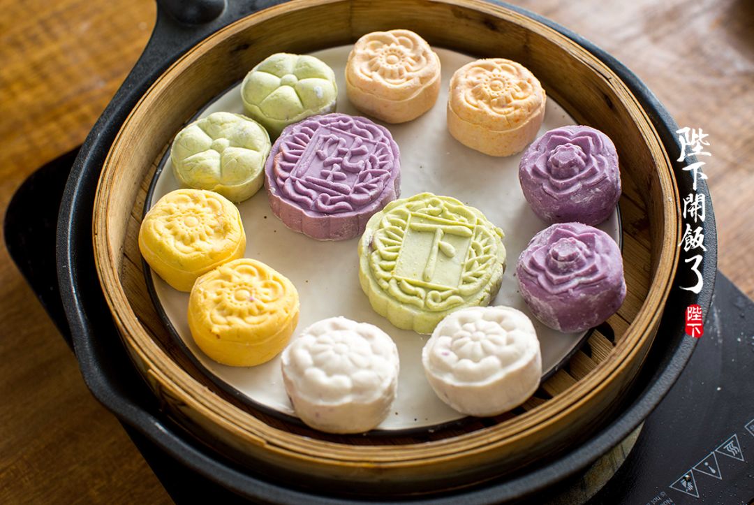 低脂!不用烤箱!无敌好看又好吃的自制五彩果蔬月饼来啦!