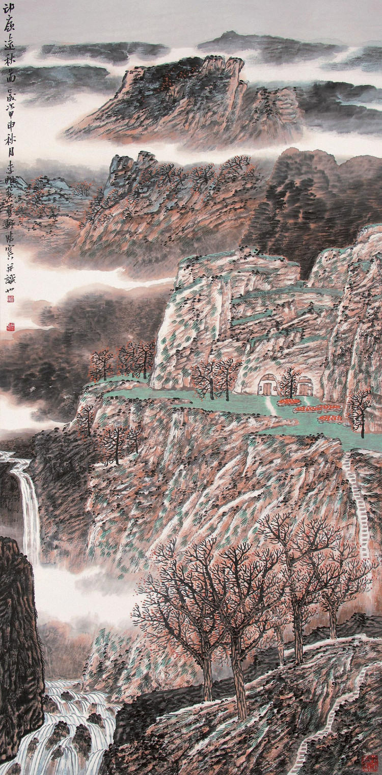 李明画家《飞墨沧溟 浅绛透逸》