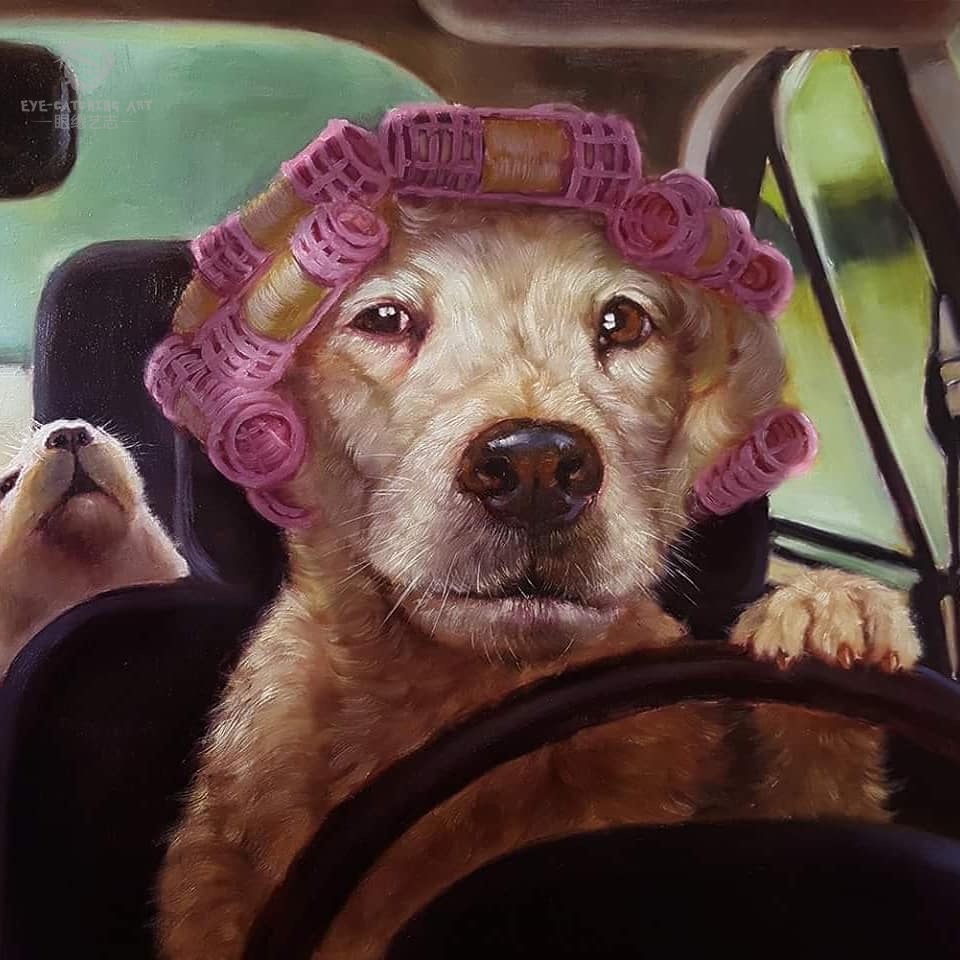 油画也爆笑就算是动物气质这一块也要拿捏得死死的