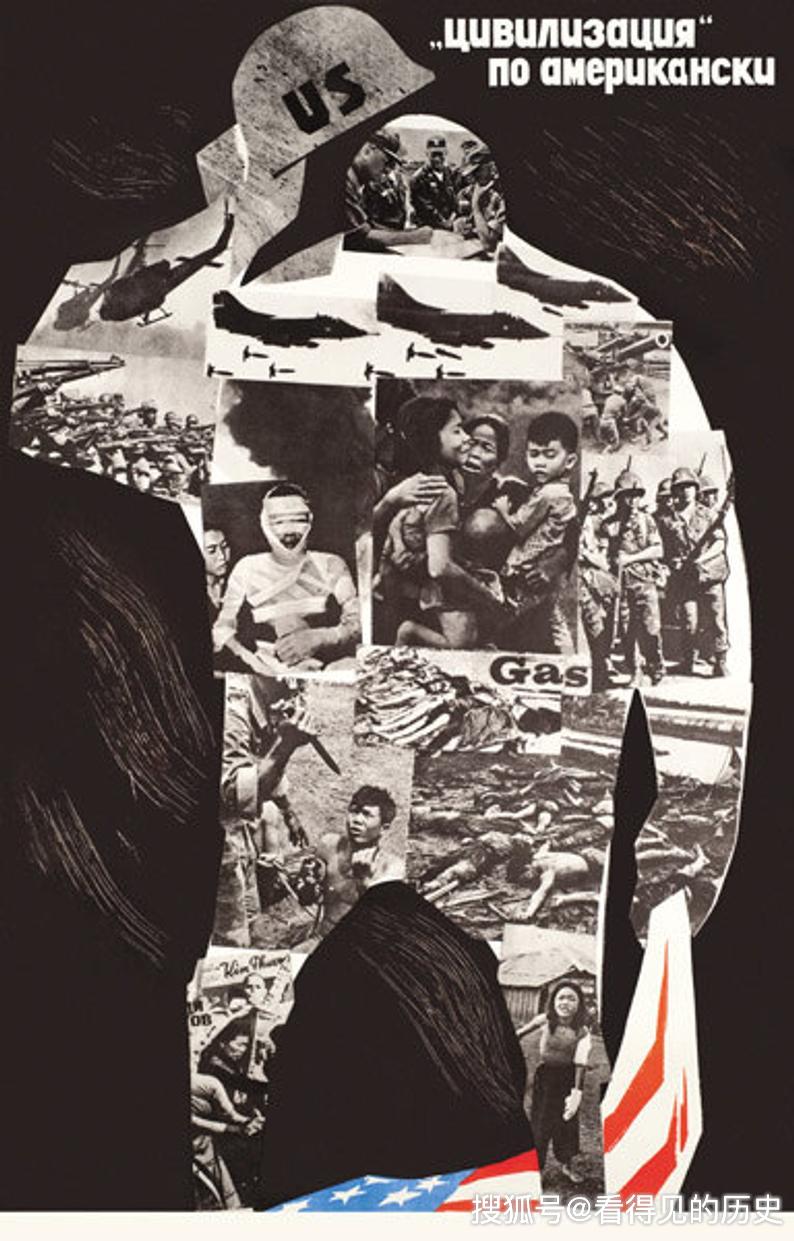 打倒美帝国主义60年代苏联反美宣传画感觉好熟悉