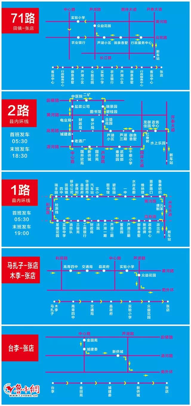 张店区公共汽车线路图图片