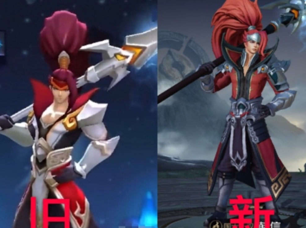 王者荣耀英雄模型的改变韩信从混混变帅哥狄仁杰越改越成熟