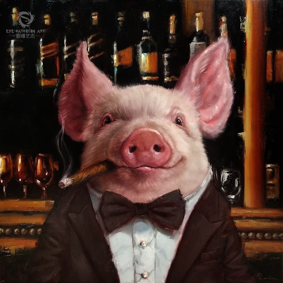 油画也爆笑就算是动物气质这一块也要拿捏得死死的