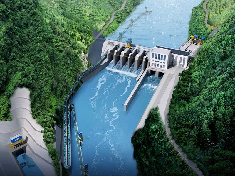 建成后可常年通行1000吨级船舶,电站装机容量480mw,最大泄流能力68800
