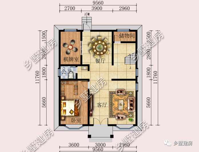 10x12米三层别墅兼具美观与舒适十分符合大众的审美