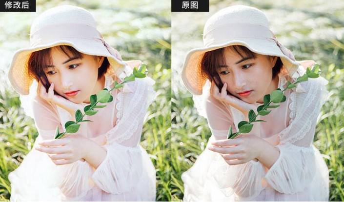 ps调出少女清新淡雅效果_照片