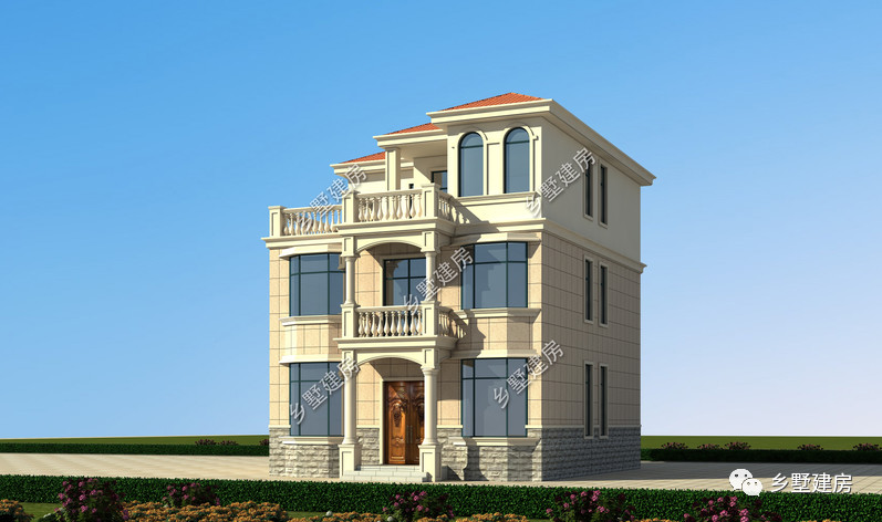 10x12米三层别墅兼具美观与舒适十分符合大众的审美