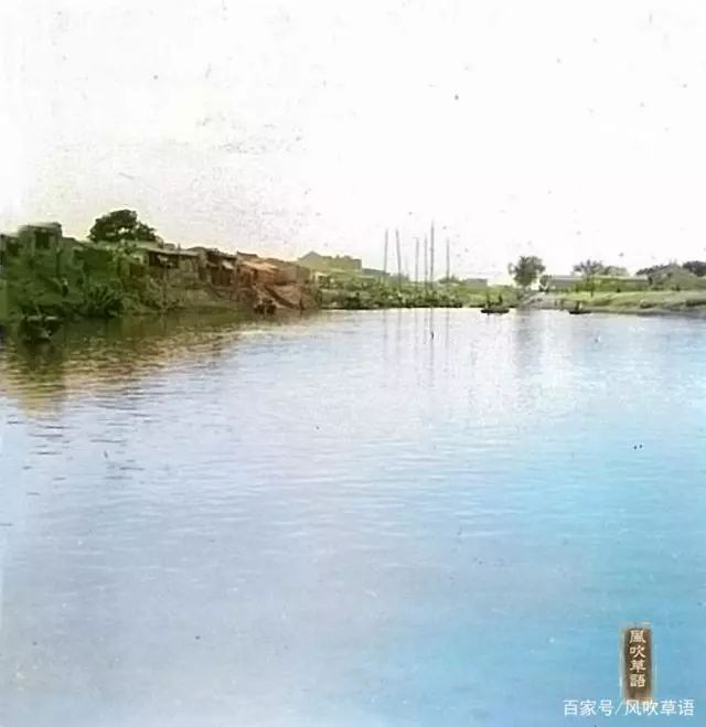老照片1940年咱文安县境内的大清河风景