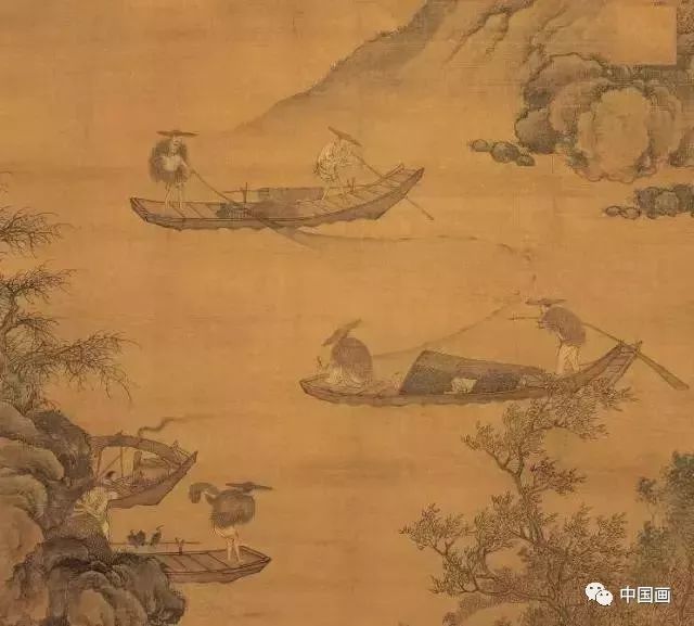 图局部宋代 《莲舟新月图》(局部) 赵伯驹宋代 《柳溪泛舟图》(局部)