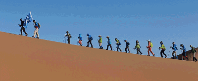 亲子徒步国庆2019第三届腾格里亲情诵读会沙漠徒步丈量地球陪孩子走更