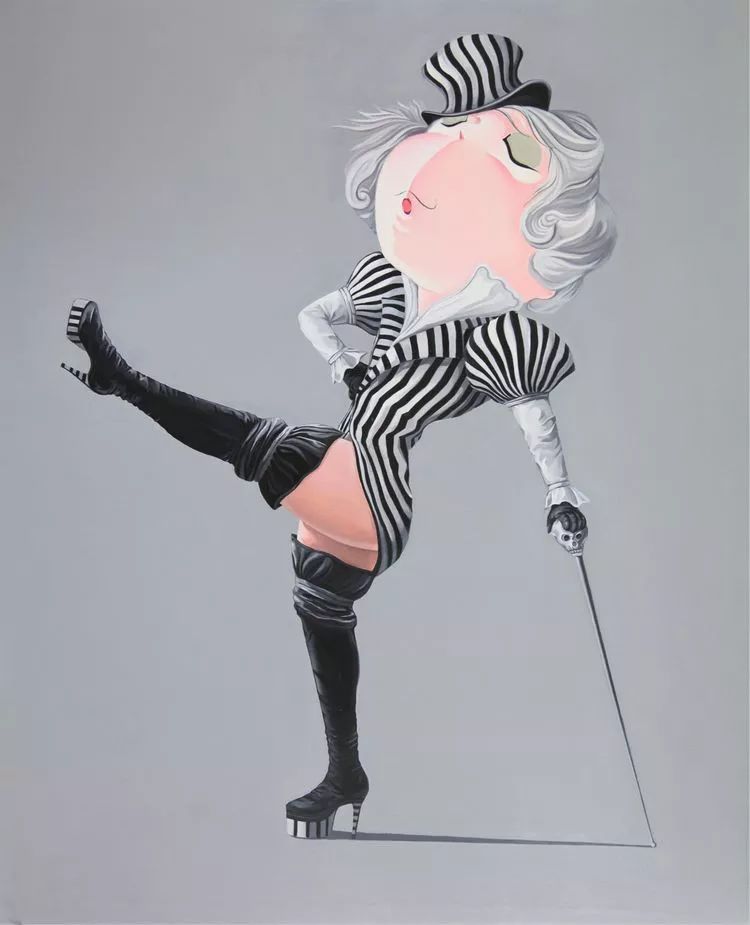 《劳拉》160x130cm 布面油画 2012lura《守望》180x130cmx3 布面油画