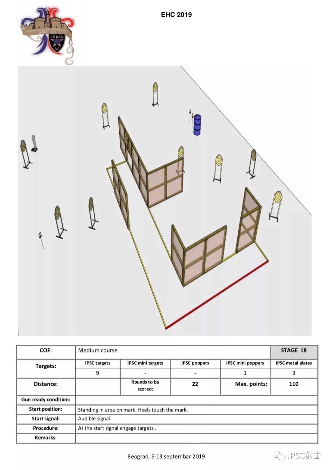 比赛场景2019欧洲ipsc手枪锦标赛cof