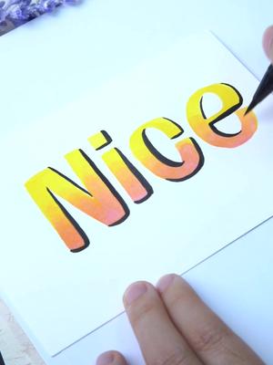 马克笔这样用十几秒轻松学会立体渐变果冻字写字手帐