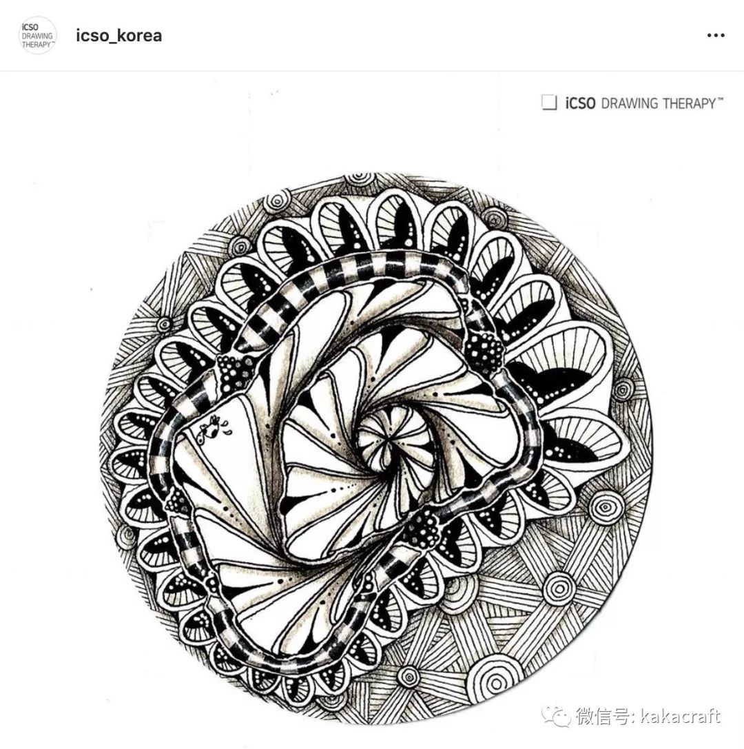 每天一张禅绕画:方形卷毛