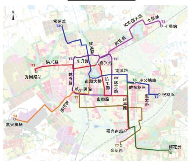 嘉兴有轨电车线路图图片