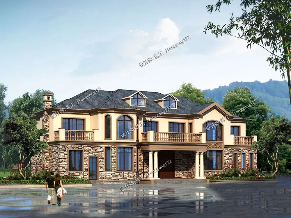 7款农村双拼别墅共堂屋户型好兄弟和睦才是最好的财富