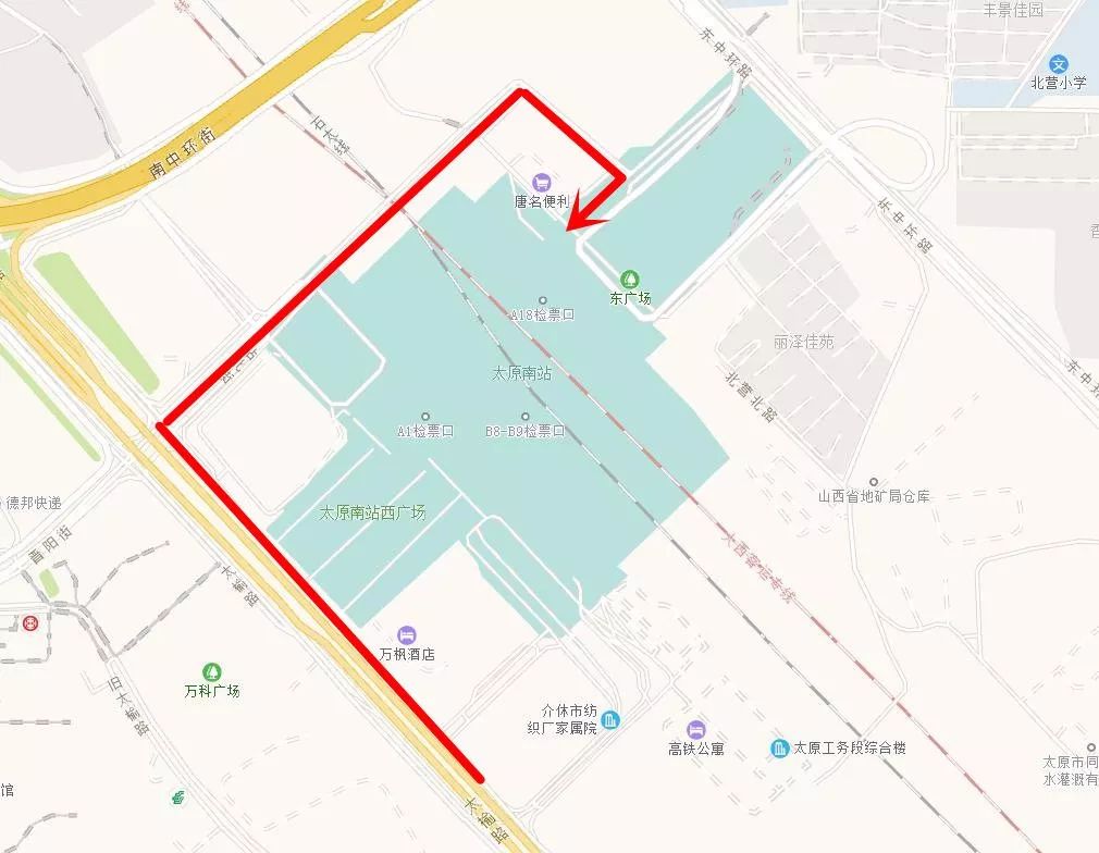 太原高铁站地图图片
