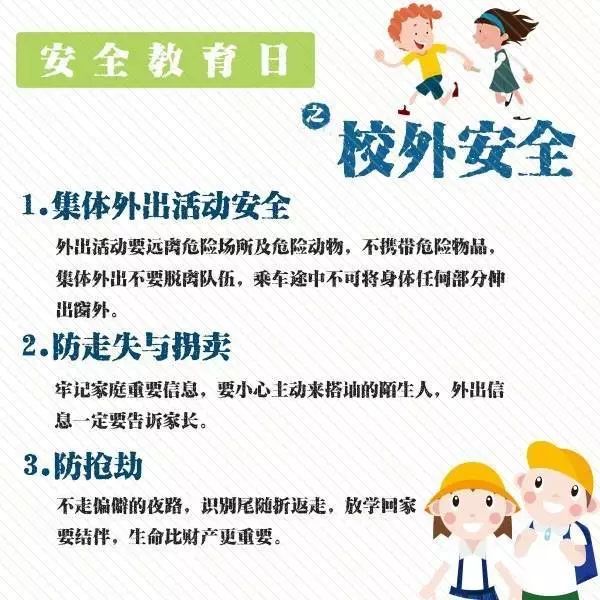 校外安全2校内安全1以下是2019年中小学生安全教育日发布的"安全教育