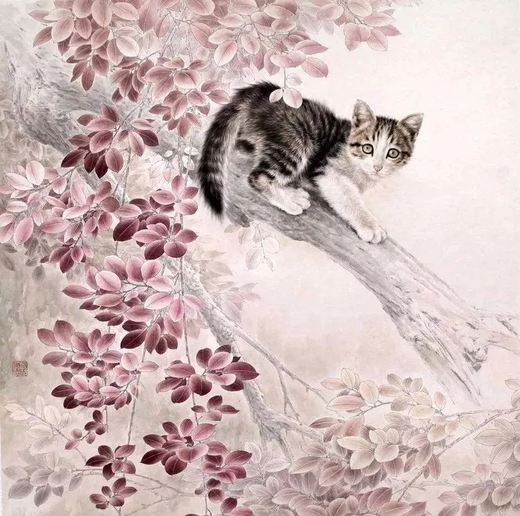38幅工笔国画猫咪欣赏