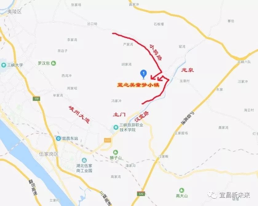 自驾线路01partone城区—峡州大道—汉宜路—龙泉古镇十字路口