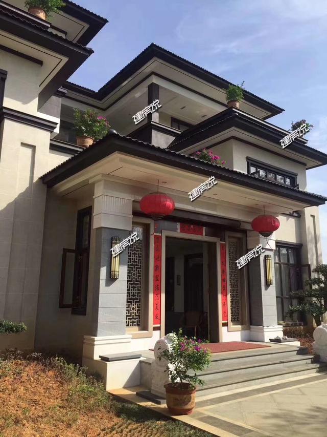 建房说豪华新中式三层农村别墅图纸