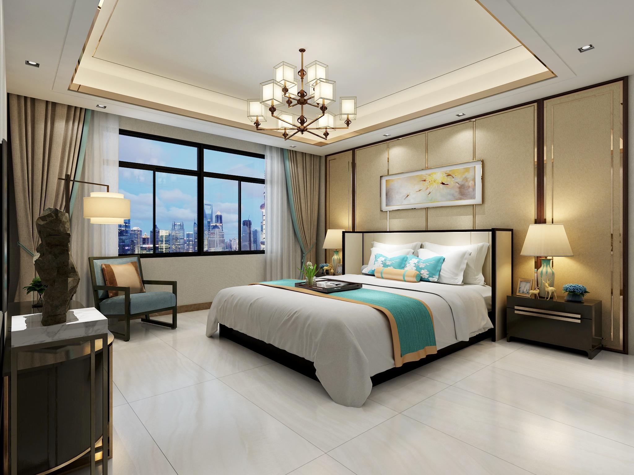 新中式风别墅装修客厅地砖贼洋气直撩心底的优雅魔力