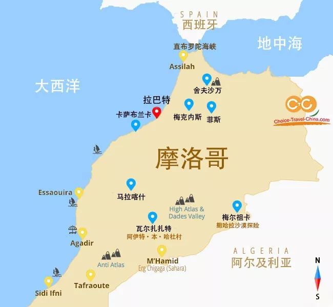 是非洲的摩洛哥王国(morocco),不是欧洲的超艇聚集