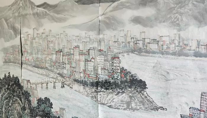 99米乌江画廊国画 献礼新中国成立70周年_郭云天