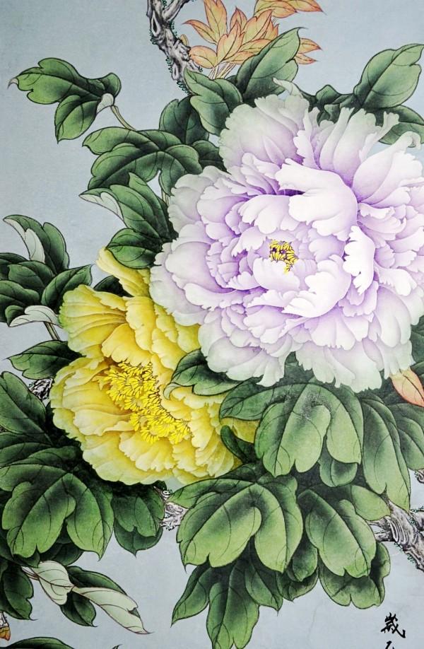 杨雄工笔牡丹作品精选欣赏