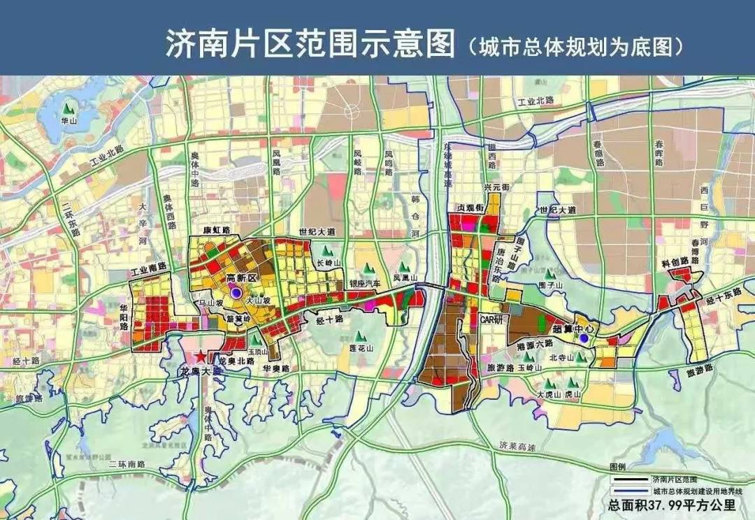 城市东拓格局激变济南城市中轴线再发现