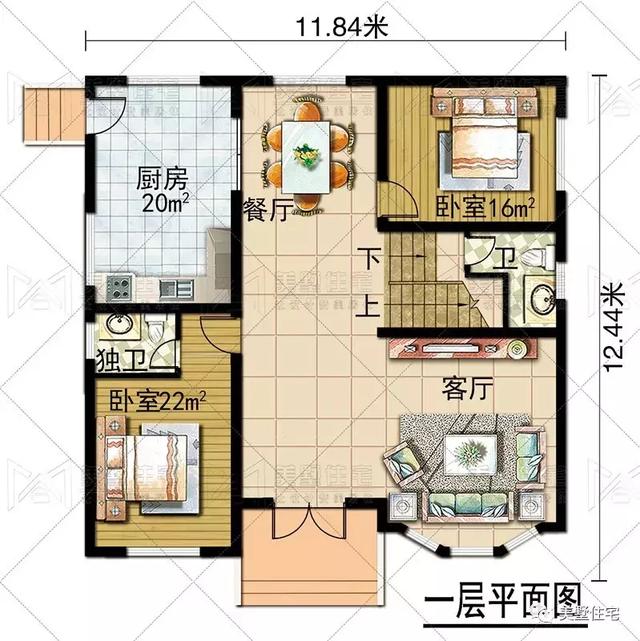 11x12米乡村楼房设计图图片