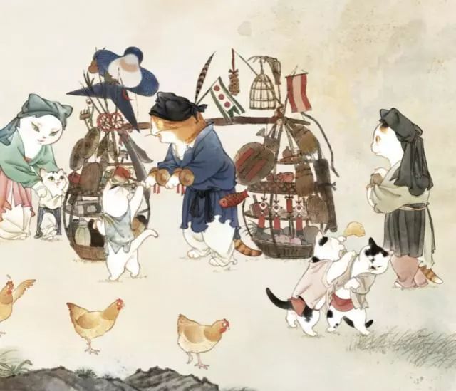 雅集,钱塘弄潮…她用猫咪形象展现了宋代生活_宋朝