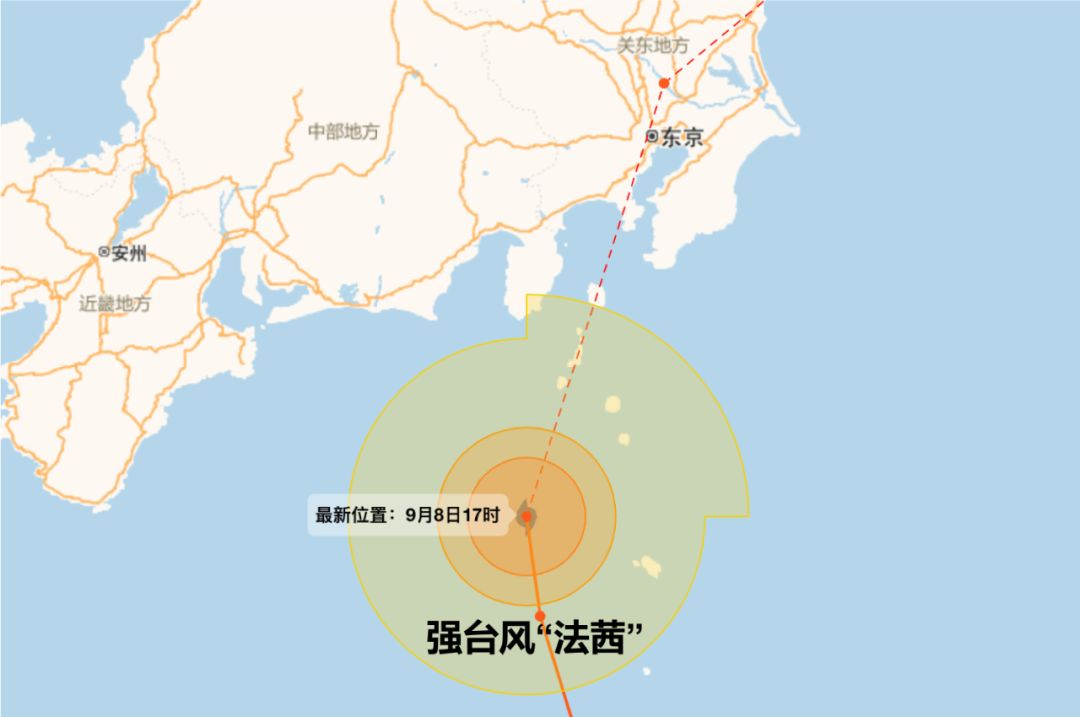 或将影响东南沿海!强台风法茜正面袭击东京都市区
