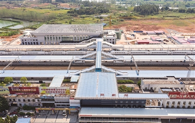 阳新火车站南站房主体基本完工 预计今年春运前投入使用